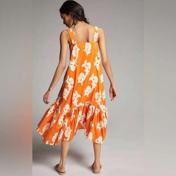 👗EXQUISE Anthropologie Phoebe Flounced Maxi Dress 👗 - Picture 8 of 8